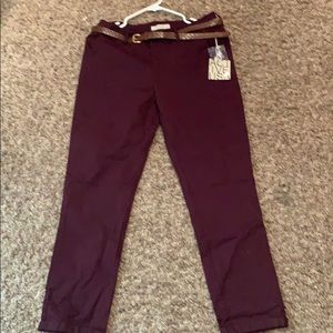 Burgundy pants